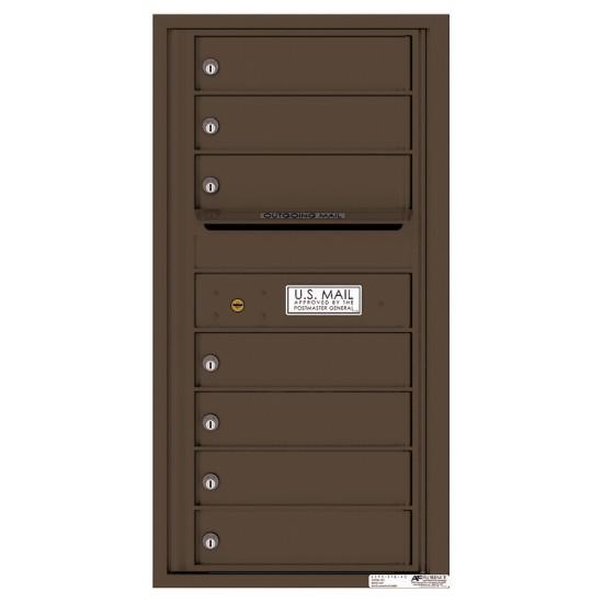 Load image into Gallery viewer, 4C09S-07 - 7 Tenant Doors with Outgoing Mail Compartment - 4C Wall Mount 9-High Mailboxes