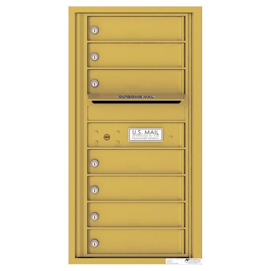 Load image into Gallery viewer, 4C09S-07 - 7 Tenant Doors with Outgoing Mail Compartment - 4C Wall Mount 9-High Mailboxes