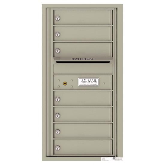 Load image into Gallery viewer, 4C09S-07 - 7 Tenant Doors with Outgoing Mail Compartment - 4C Wall Mount 9-High Mailboxes