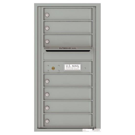 Load image into Gallery viewer, 4C09S-07 - 7 Tenant Doors with Outgoing Mail Compartment - 4C Wall Mount 9-High Mailboxes