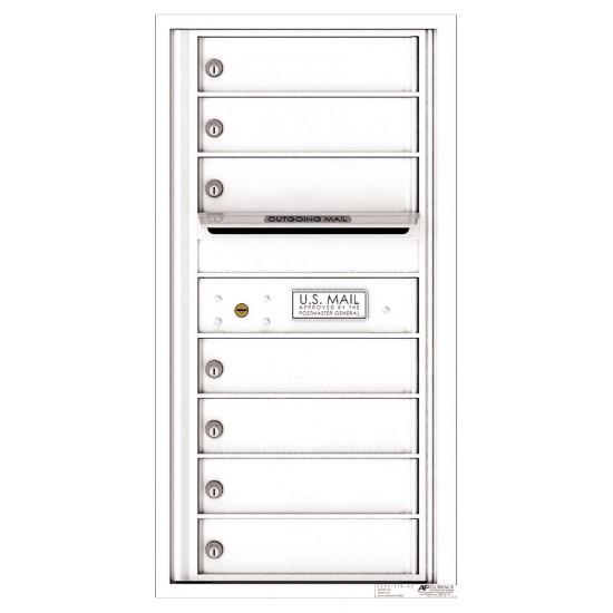 Load image into Gallery viewer, 4C09S-07 - 7 Tenant Doors with Outgoing Mail Compartment - 4C Wall Mount 9-High Mailboxes