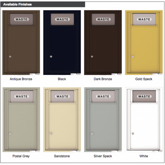 4C09S-BIN - Trash/Recycling Bin - 4C Wall Mount 9-High