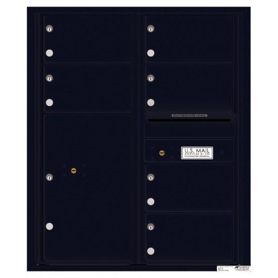 Load image into Gallery viewer, 4C10D-06 - 6 Oversized Tenant Doors with 1 Parcel Locker and Outgoing Mail Compartment - 4C Wall Mount 10-High Mailboxes