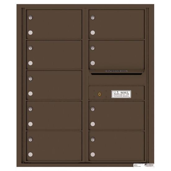 Load image into Gallery viewer, 4C10D-09 - 9 Tenant Doors with Outgoing Mail Compartment - 4C Wall Mount 10-High Mailboxes