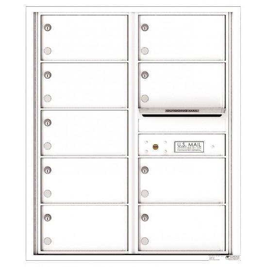 Load image into Gallery viewer, 4C10D-09 - 9 Tenant Doors with Outgoing Mail Compartment - 4C Wall Mount 10-High Mailboxes