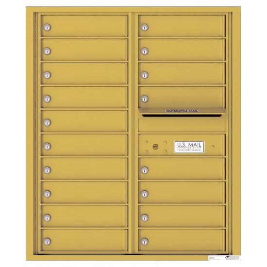 Load image into Gallery viewer, 4C10D-18 - 18 Tenant Doors with Outgoing Mail Compartment - 4C Wall Mount 10-High Mailboxes