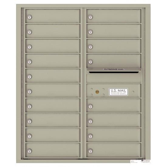 Load image into Gallery viewer, 4C10D-18 - 18 Tenant Doors with Outgoing Mail Compartment - 4C Wall Mount 10-High Mailboxes