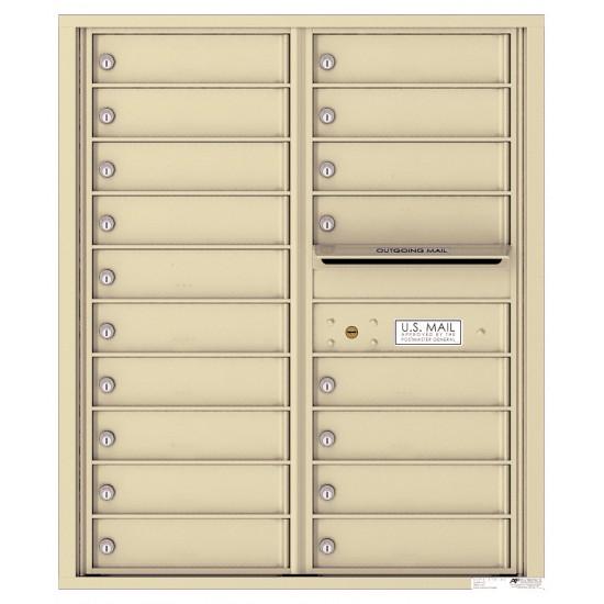 Load image into Gallery viewer, 4C10D-18 - 18 Tenant Doors with Outgoing Mail Compartment - 4C Wall Mount 10-High Mailboxes