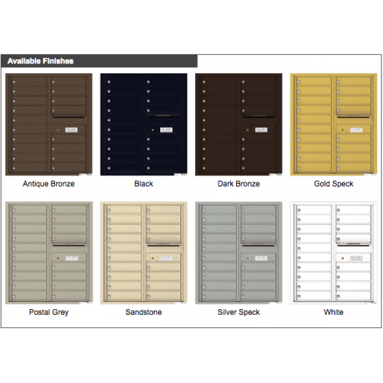 Load image into Gallery viewer, 4C10D-18 - 18 Tenant Doors with Outgoing Mail Compartment - 4C Wall Mount 10-High Mailboxes