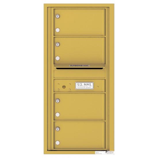 Load image into Gallery viewer, 4C10S-04 - 4 Oversized Tenant Doors with Outgoing Mail Compartment - 4C Wall Mount 10-High Mailboxes