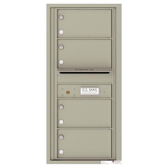 Load image into Gallery viewer, 4C10S-04 - 4 Oversized Tenant Doors with Outgoing Mail Compartment - 4C Wall Mount 10-High Mailboxes