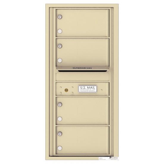 Load image into Gallery viewer, 4C10S-04 - 4 Oversized Tenant Doors with Outgoing Mail Compartment - 4C Wall Mount 10-High Mailboxes