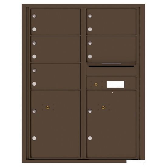 Load image into Gallery viewer, 4C11D-05 - 5 Oversized Tenant Doors with 2 Parcel Lockers and Outgoing Mail Compartment - 4C Wall Mount 11-High Mailboxes