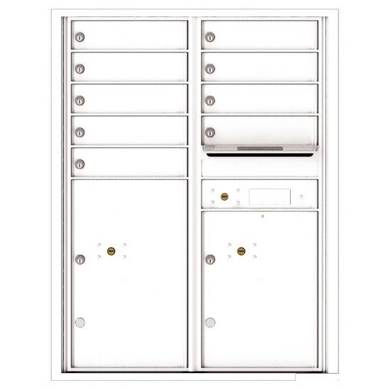 Load image into Gallery viewer, 4C11D-09 - 9 Tenant Doors with 2 Parcel Lockers and Outgoing Mail Compartment - 4C Wall Mount 11-High Mailboxes