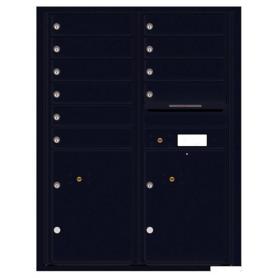 Load image into Gallery viewer, 4C11D-10 - 10 Tenant Doors with 2 Parcel Lockers and Outgoing Mail Compartment - 4C Wall Mount 11-High Mailboxes