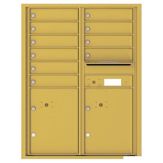 Load image into Gallery viewer, 4C11D-10 - 10 Tenant Doors with 2 Parcel Lockers and Outgoing Mail Compartment - 4C Wall Mount 11-High Mailboxes