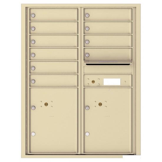 Load image into Gallery viewer, 4C11D-10 - 10 Tenant Doors with 2 Parcel Lockers and Outgoing Mail Compartment - 4C Wall Mount 11-High Mailboxes