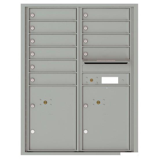 Load image into Gallery viewer, 4C11D-10 - 10 Tenant Doors with 2 Parcel Lockers and Outgoing Mail Compartment - 4C Wall Mount 11-High Mailboxes