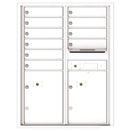 Load image into Gallery viewer, 4C11D-10 - 10 Tenant Doors with 2 Parcel Lockers and Outgoing Mail Compartment - 4C Wall Mount 11-High Mailboxes