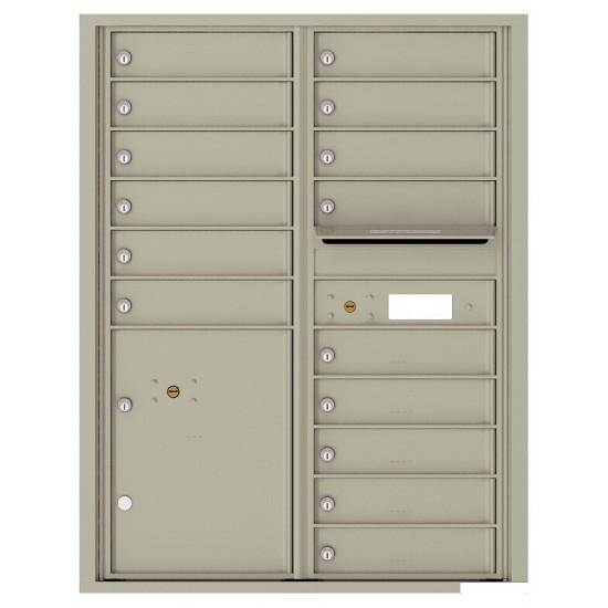 Load image into Gallery viewer, 4C11D-15 - 15 Tenant Doors with Parcel Locker and Outgoing Mail Compartment - 4C Wall Mount 11-High Mailboxes