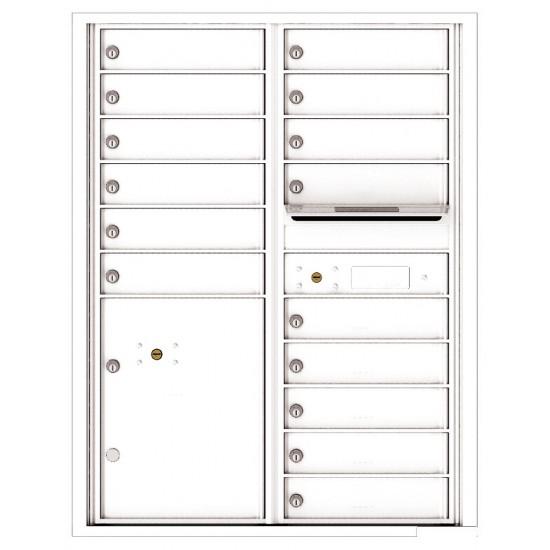 Load image into Gallery viewer, 4C11D-15 - 15 Tenant Doors with Parcel Locker and Outgoing Mail Compartment - 4C Wall Mount 11-High Mailboxes
