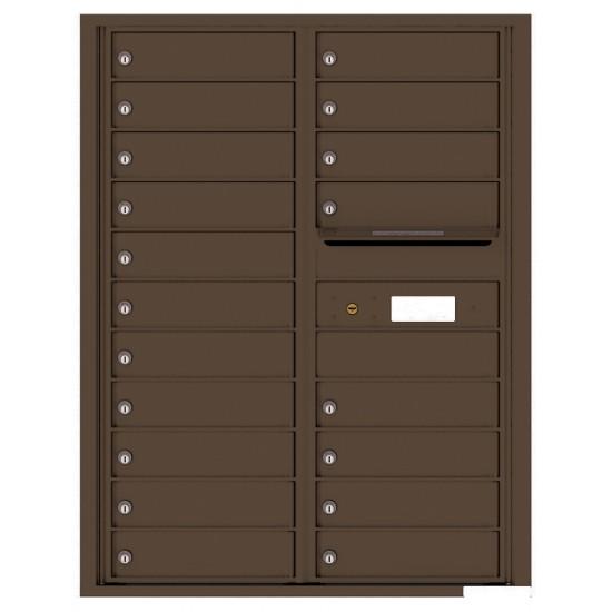 Load image into Gallery viewer, 4C11D-19 - 19 Tenant Doors with Outgoing Mail Compartment - 4C Wall Mount 11-High Mailboxes