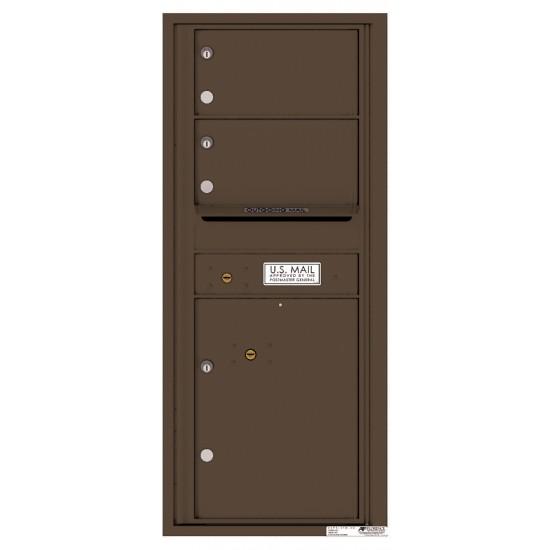 Load image into Gallery viewer, 4C11S-02 - 2 Oversized Tenant Doors with 1 Parcel Lockers and Outgoing Mail Compartment - 4C Wall Mount 11-High Mailboxes
