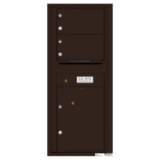 Load image into Gallery viewer, 4C11S-02 - 2 Oversized Tenant Doors with 1 Parcel Lockers and Outgoing Mail Compartment - 4C Wall Mount 11-High Mailboxes