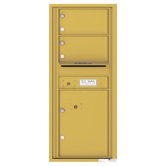 Load image into Gallery viewer, 4C11S-02 - 2 Oversized Tenant Doors with 1 Parcel Lockers and Outgoing Mail Compartment - 4C Wall Mount 11-High Mailboxes