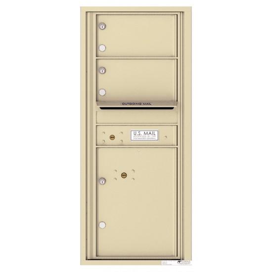 Load image into Gallery viewer, 4C11S-02 - 2 Oversized Tenant Doors with 1 Parcel Lockers and Outgoing Mail Compartment - 4C Wall Mount 11-High Mailboxes
