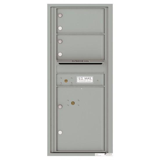 Load image into Gallery viewer, 4C11S-02 - 2 Oversized Tenant Doors with 1 Parcel Lockers and Outgoing Mail Compartment - 4C Wall Mount 11-High Mailboxes