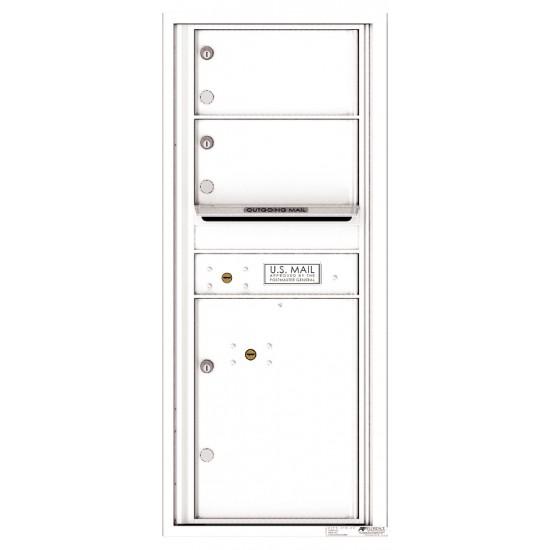 Load image into Gallery viewer, 4C11S-02 - 2 Oversized Tenant Doors with 1 Parcel Lockers and Outgoing Mail Compartment - 4C Wall Mount 11-High Mailboxes