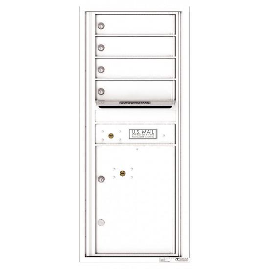Load image into Gallery viewer, 4C11S-04 - 4 Tenant Doors with 1 Parcel Lockers and Outgoing Mail Compartment - 4C Wall Mount 11-High Mailboxes