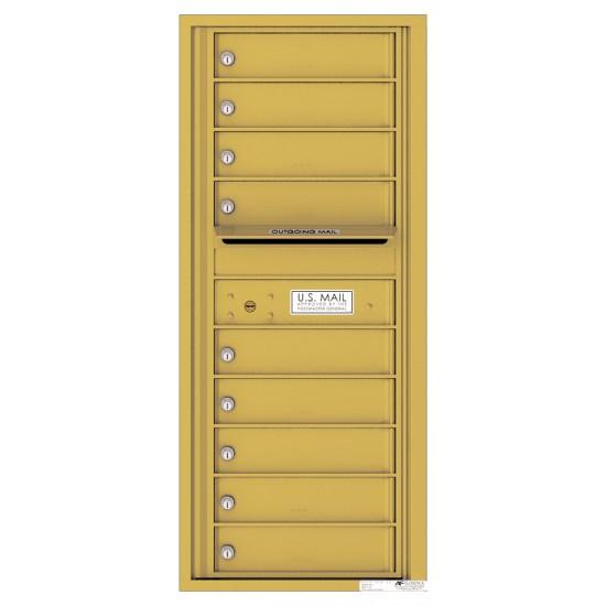 Load image into Gallery viewer, 4C11S-09 - 9 Tenant Doors with Outgoing Mail Compartment - 4C Wall Mount 11-High Mailboxes