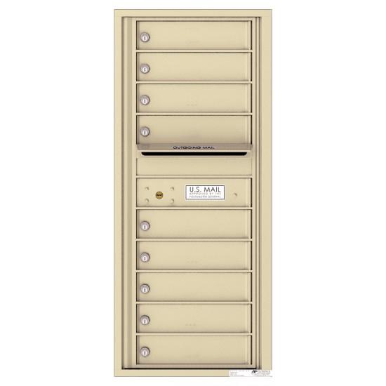 Load image into Gallery viewer, 4C11S-09 - 9 Tenant Doors with Outgoing Mail Compartment - 4C Wall Mount 11-High Mailboxes