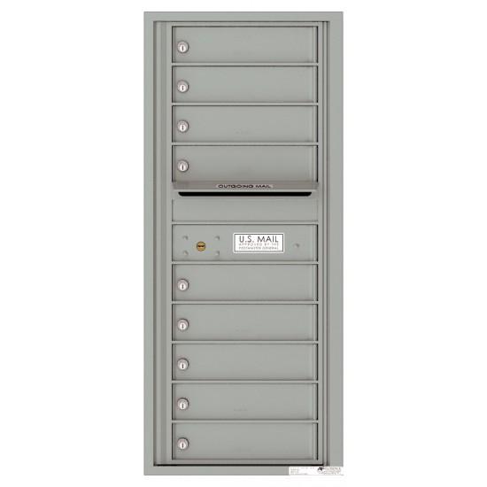 Load image into Gallery viewer, 4C11S-09 - 9 Tenant Doors with Outgoing Mail Compartment - 4C Wall Mount 11-High Mailboxes