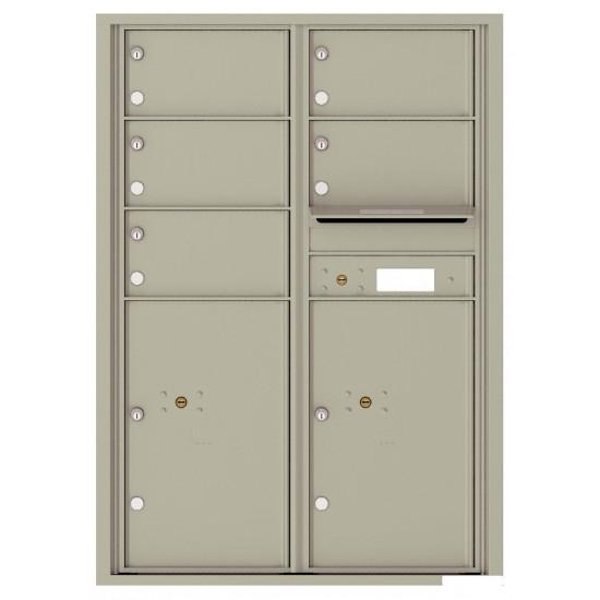 Load image into Gallery viewer, 4C12D-05 - 5 Oversized Tenant Doors with 2 Parcel Lockers and Outgoing Mail Compartment - 4C Wall Mount 12-High Mailboxes