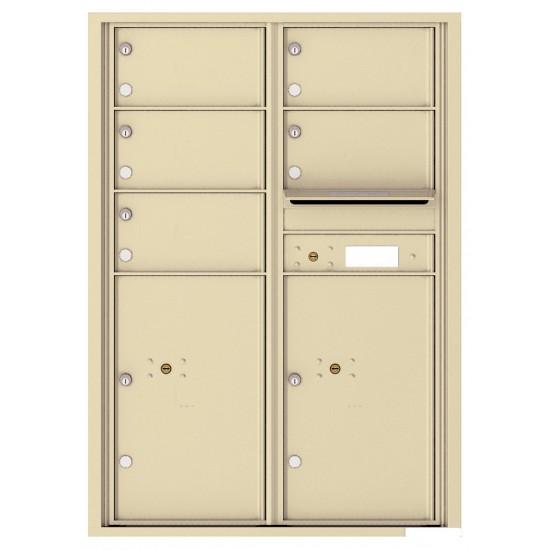 Load image into Gallery viewer, 4C12D-05 - 5 Oversized Tenant Doors with 2 Parcel Lockers and Outgoing Mail Compartment - 4C Wall Mount 12-High Mailboxes