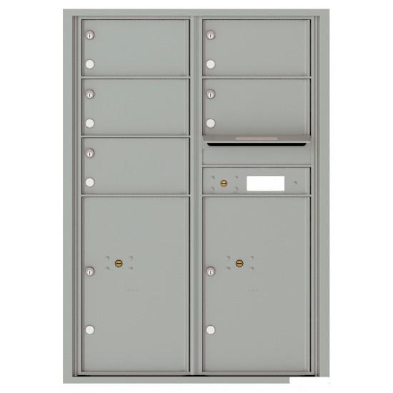 Load image into Gallery viewer, 4C12D-05 - 5 Oversized Tenant Doors with 2 Parcel Lockers and Outgoing Mail Compartment - 4C Wall Mount 12-High Mailboxes