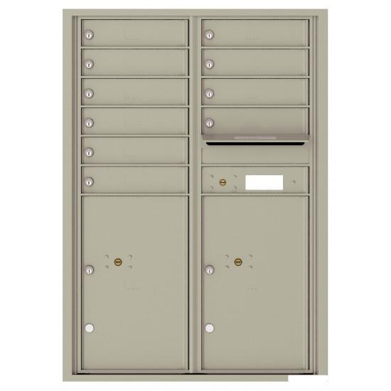 Load image into Gallery viewer, 4C12D-10 - 10 Tenant Doors with 2 Parcel Lockers and Outgoing Mail Compartment - 4C Wall Mount 12-High Mailboxes