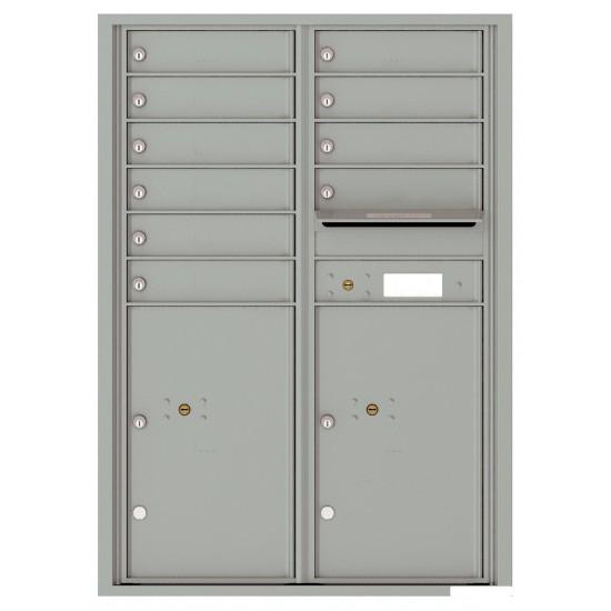 Load image into Gallery viewer, 4C12D-10 - 10 Tenant Doors with 2 Parcel Lockers and Outgoing Mail Compartment - 4C Wall Mount 12-High Mailboxes