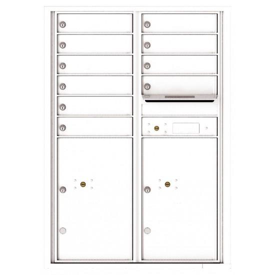 Load image into Gallery viewer, 4C12D-10 - 10 Tenant Doors with 2 Parcel Lockers and Outgoing Mail Compartment - 4C Wall Mount 12-High Mailboxes