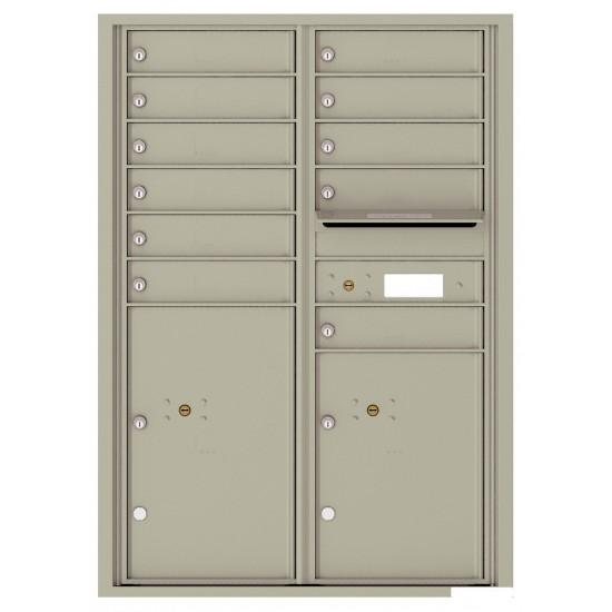Load image into Gallery viewer, 4C12D-11 - 11 Tenant Doors with 2 Parcel Lockers and Outgoing Mail Compartment - 4C Wall Mount 12-High Mailboxes