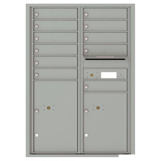 Load image into Gallery viewer, 4C12D-11 - 11 Tenant Doors with 2 Parcel Lockers and Outgoing Mail Compartment - 4C Wall Mount 12-High Mailboxes