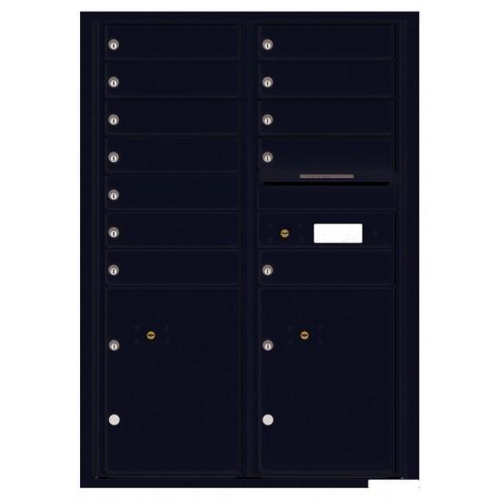 Load image into Gallery viewer, 4C12D-12 - 12 Tenant Doors with 2 Parcel Lockers and Outgoing Mail Compartment - 4C Wall Mount 12-High Mailboxes