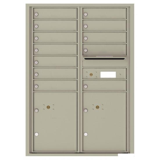 Load image into Gallery viewer, 4C12D-12 - 12 Tenant Doors with 2 Parcel Lockers and Outgoing Mail Compartment - 4C Wall Mount 12-High Mailboxes