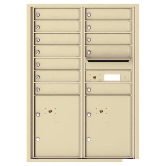 Load image into Gallery viewer, 4C12D-12 - 12 Tenant Doors with 2 Parcel Lockers and Outgoing Mail Compartment - 4C Wall Mount 12-High Mailboxes