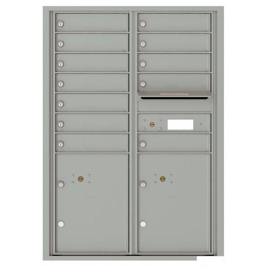 Load image into Gallery viewer, 4C12D-12 - 12 Tenant Doors with 2 Parcel Lockers and Outgoing Mail Compartment - 4C Wall Mount 12-High Mailboxes