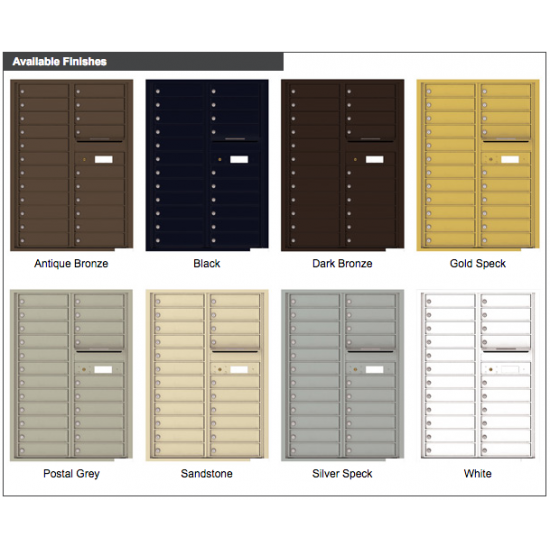 Load image into Gallery viewer, 4C12D-22 - 22 Tenant Doors with Outgoing Mail Compartment - 4C Wall Mount 12-High Mailboxes