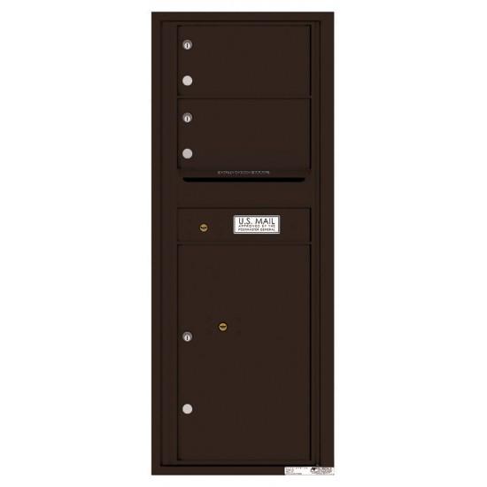 Load image into Gallery viewer, 4C12S-02 - 2 Oversized Tenant Doors with 1 Parcel Locker and Outgoing Mail Compartment - 4C Wall Mount 12-High Mailboxes
